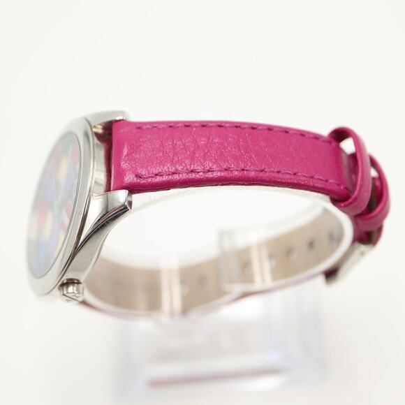 Armani Exchange Pink Colorful MOP Fish Scale 36mm Watch Leather with New Battery main image 6